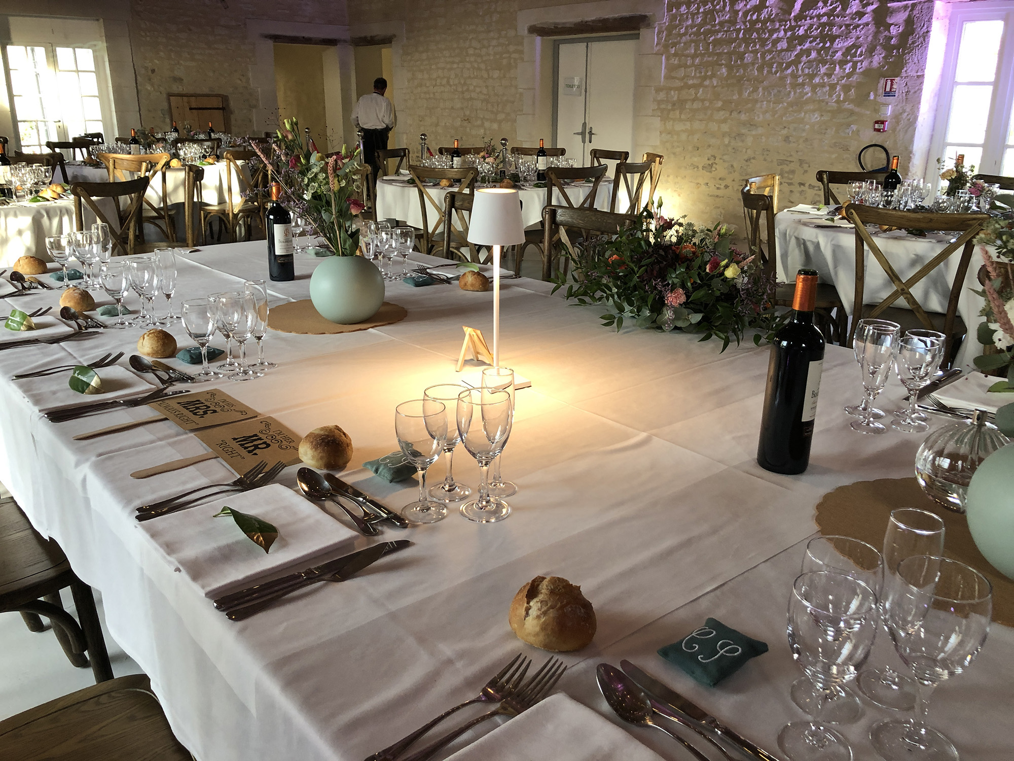 Mariage - Location centre/lampe de table LED sans fil
